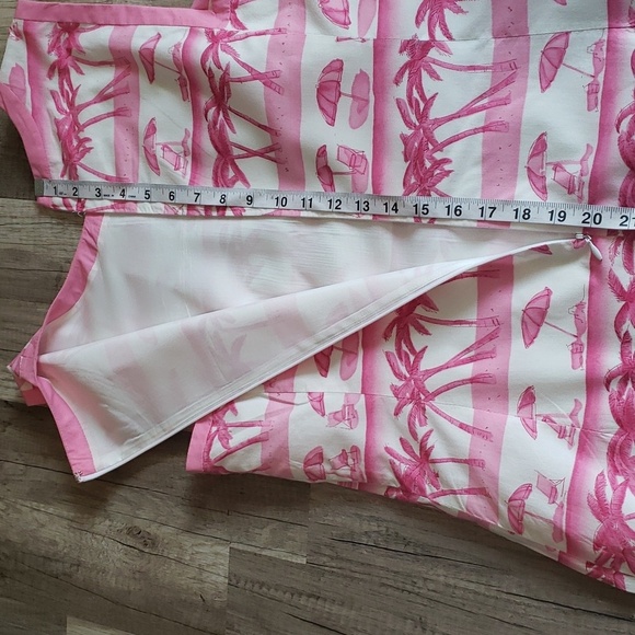 TALBOTS PINK BEACH PRINT SUMMER  SHEATH DRESS SZ 10 - Picture 11 of 14